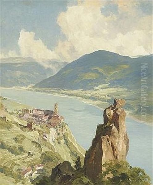 In Der Wachau - Durnstein Oil Painting by Hans Maurus