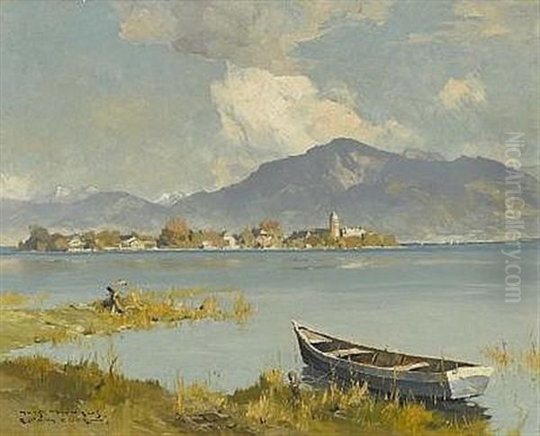 Fraueninsel, Chiemsee Oil Painting by Hans Maurus