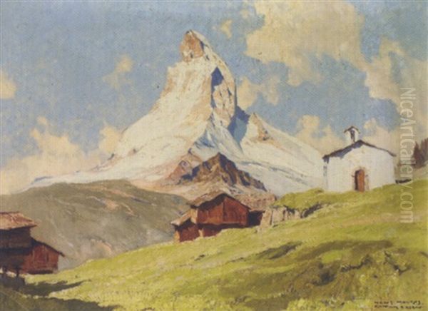 Matterhorn Und Findelen Oil Painting by Hans Maurus