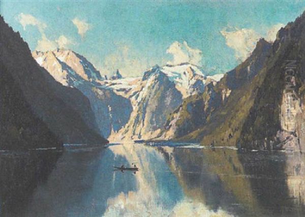 Konigssee Oil Painting by Hans Maurus