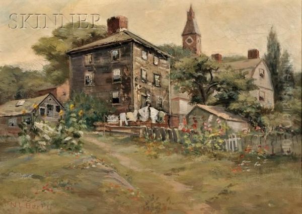 In The Old Town Marblehead Oil Painting by Nathaniel L. Berry