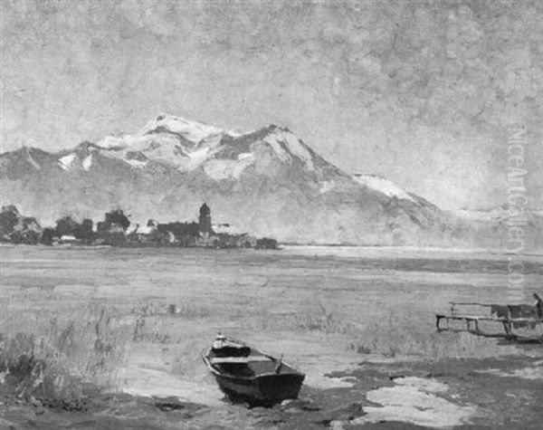 Chiemsee Oil Painting by Hans Maurus