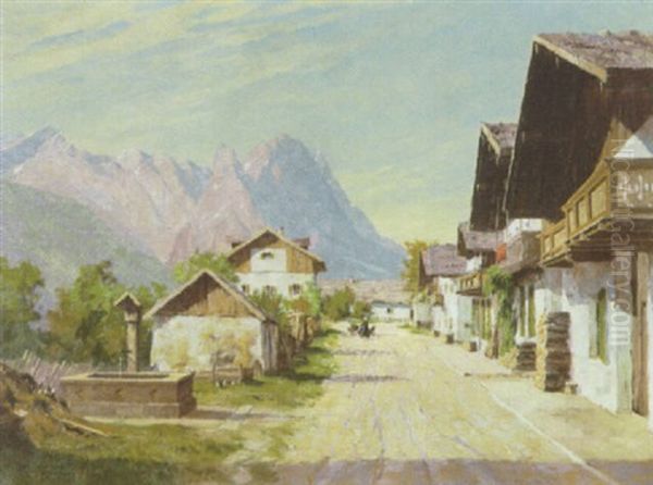 Partenkirchen Oil Painting by Hans Maurus