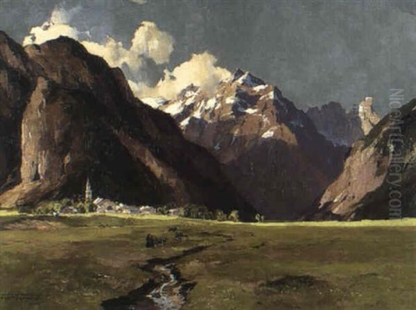 Blick Auf Cima Dei Preti Oil Painting by Hans Maurus