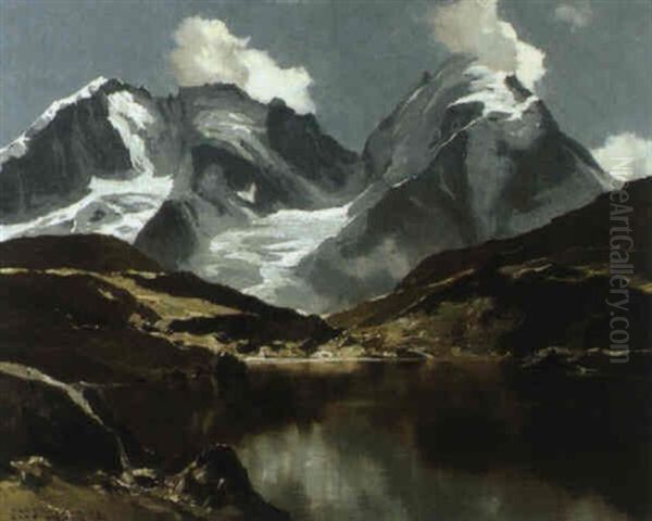 Blick Auf Bernina Oil Painting by Hans Maurus