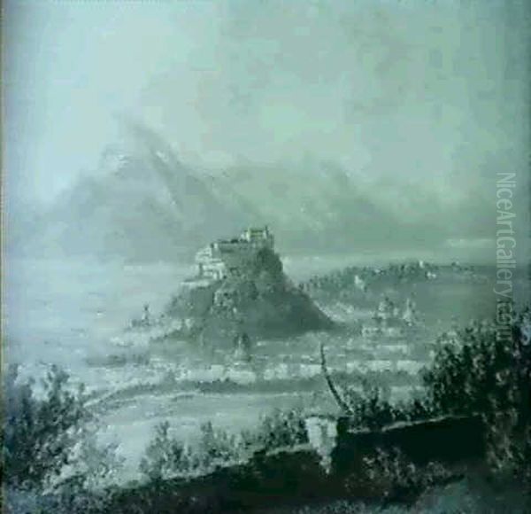 Blick Auf Salzburg Oil Painting by Hans Maurus