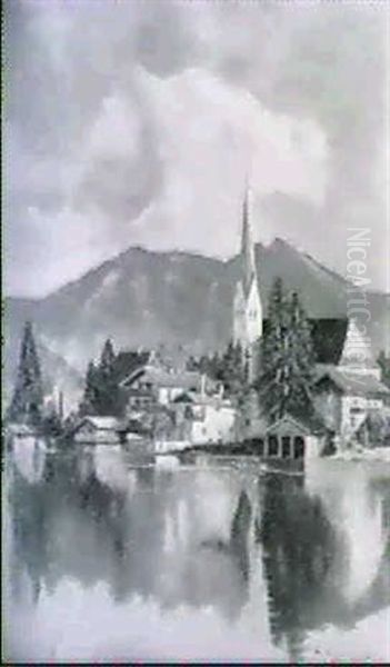 Egern Am Tegernsee Oil Painting by Hans Maurus