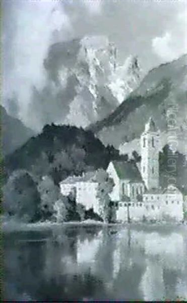 St. Wolfgang Am Wolfgangsee Im Salzkammergut Oil Painting by Hans Maurus