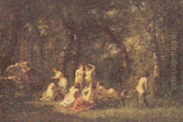 Baigneuses Dans Un Sous Bois Oil Painting by Francois Maury