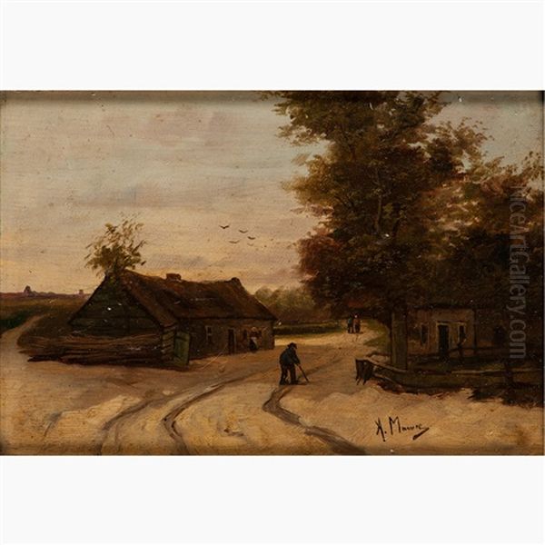 Rural Scene Oil Painting by Anton Mauve