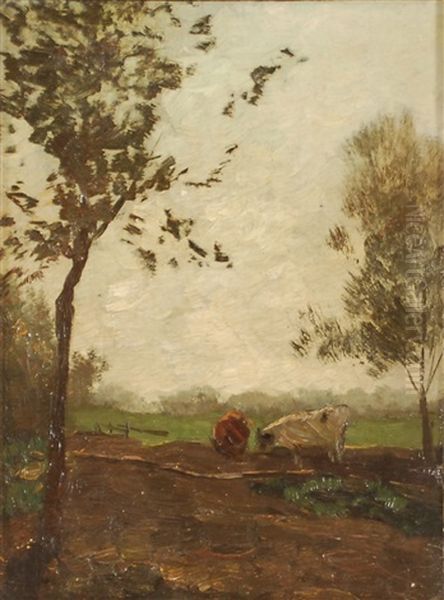 Vache Au Paturage Oil Painting by Anton Mauve