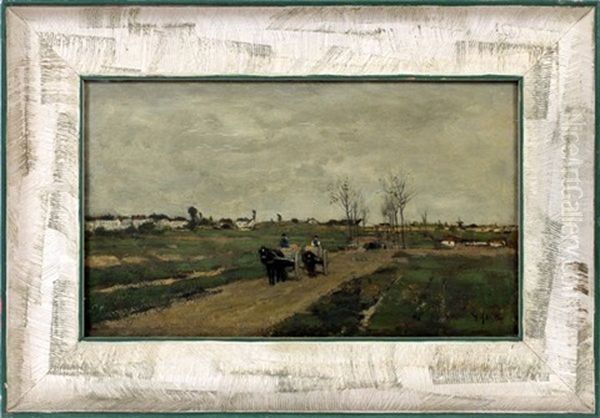 A Road Near Brussels Oil Painting by Anton Mauve