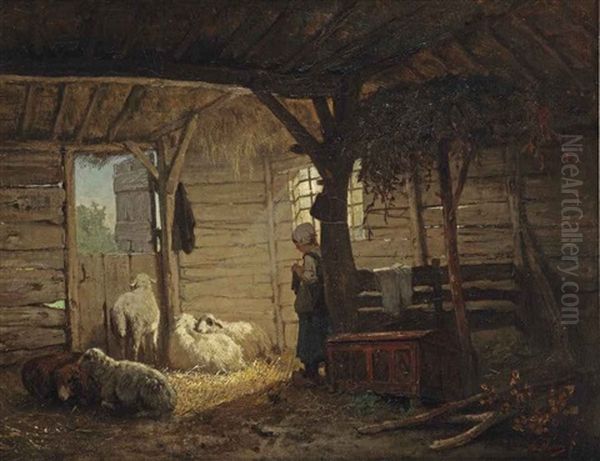 The Young Shepherdess Oil Painting by Anton Mauve