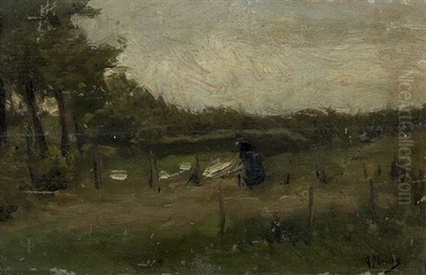 Het Bleekveld Oil Painting by Anton Mauve