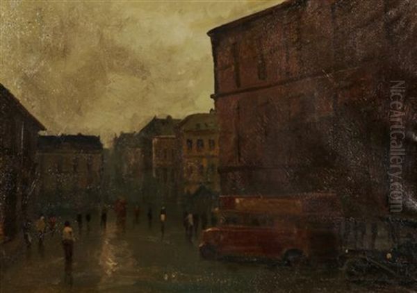 London Street Scene Oil Painting by Anton Mauve