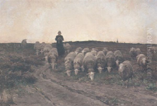 The End Of The Day Oil Painting by Anton Mauve