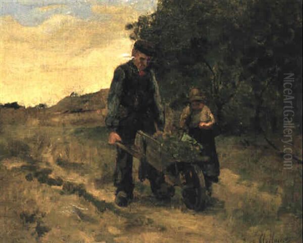 Efter Dagsverket Oil Painting by Anton Mauve