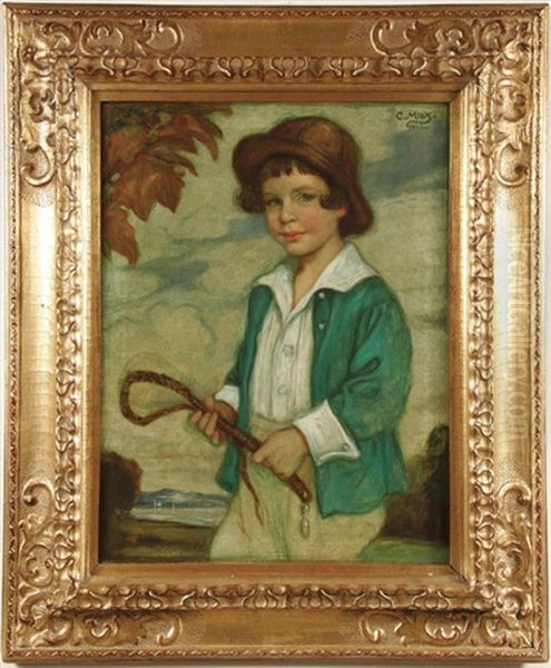 Young Girl With Riding Crop Oil Painting by Corneille Max