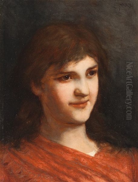 Bildnis Eines Knaben Oil Painting by Gabriel von Max