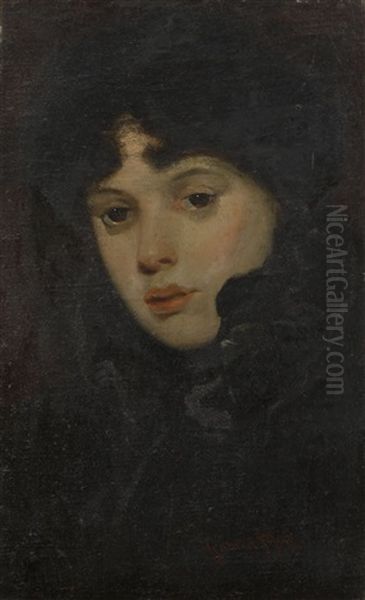 Portrait Einer Jungen Frau Oil Painting by Gabriel von Max