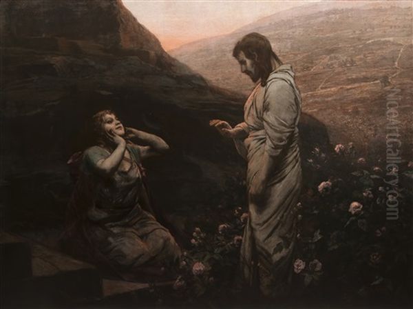 Noli Me Tangere Oil Painting by Gabriel von Max