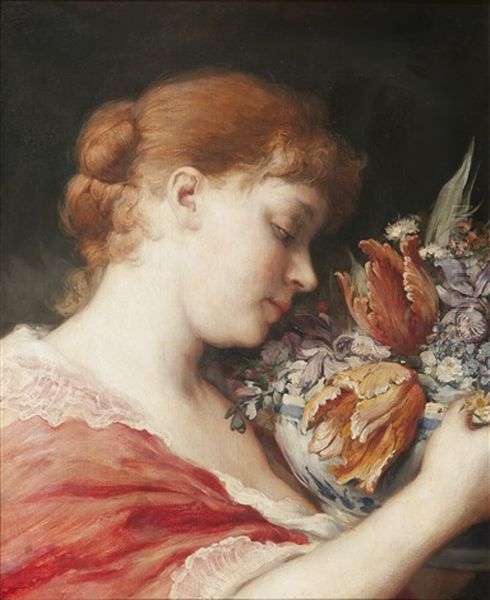 Primavera Oil Painting by Gabriel von Max