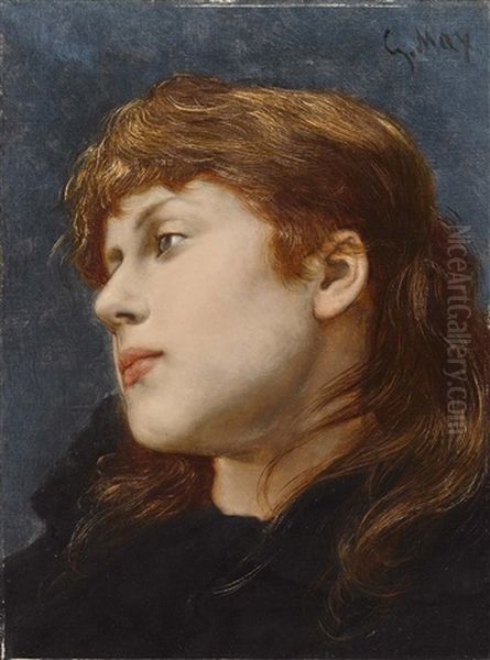 In Gedanken Oil Painting by Gabriel von Max