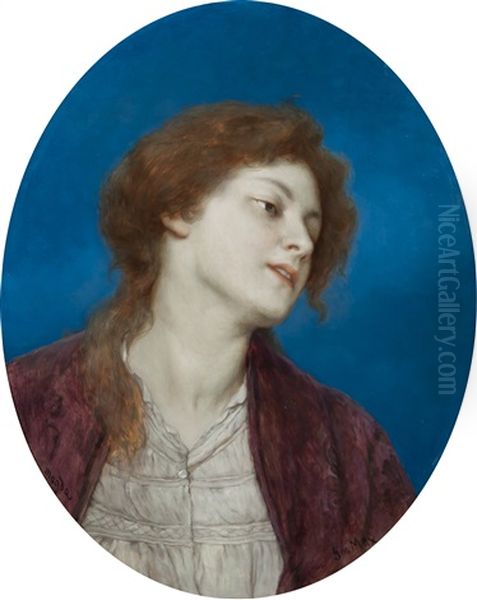 Magda Oil Painting by Gabriel von Max