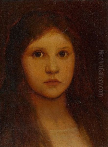 Bildnis Einer Jungen Frau Oil Painting by Gabriel von Max