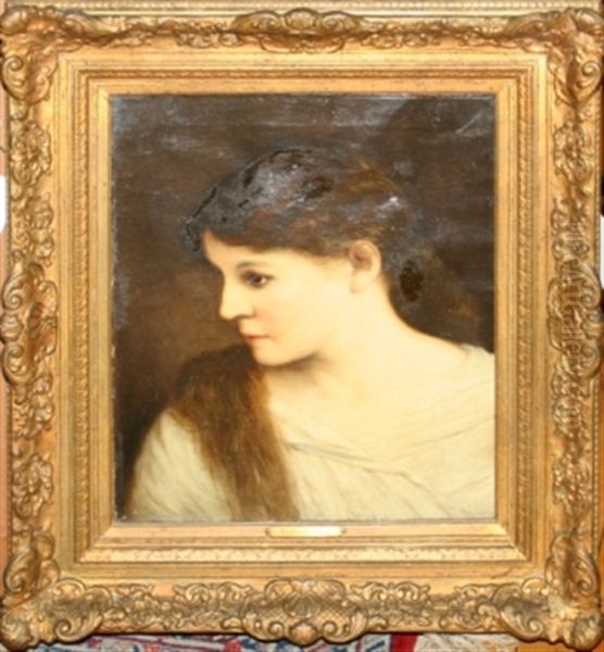 Portrait Of A Young Woman Oil Painting by Gabriel von Max