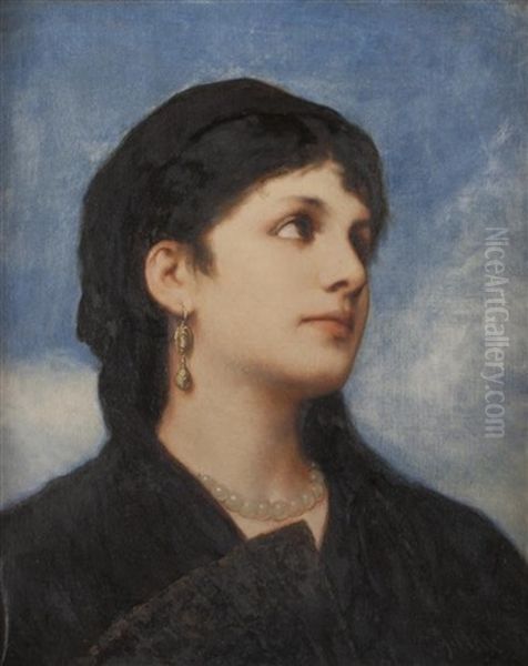 Portrait Of A Lady Oil Painting by Gabriel von Max