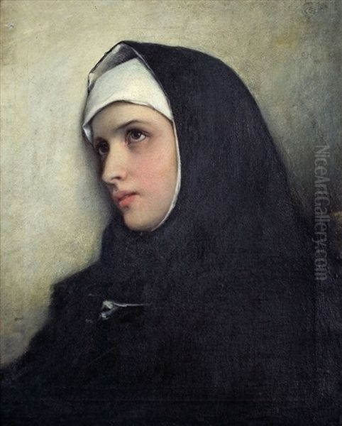 Bildnis Einer Ordensfrau Oil Painting by Gabriel von Max