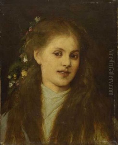 Bildnis Einer Jungen Frau by Gabriel von Max