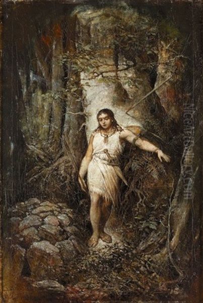 Junger Germane Im Wald Oil Painting by Gabriel von Max