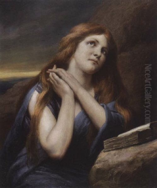 Maria Magdalena Oil Painting by Gabriel von Max