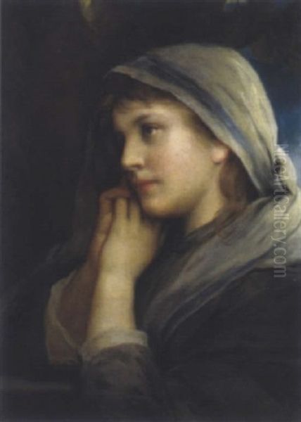 Betende Oil Painting by Gabriel von Max