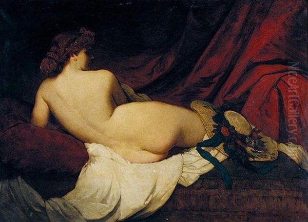 Odalisque Oil Painting by Gabriel von Max