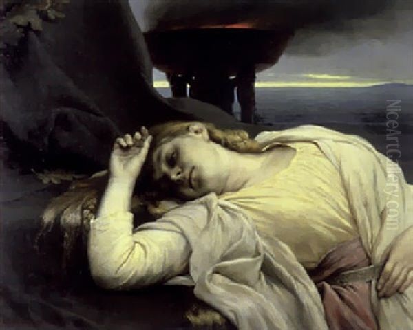 Isolde Oil Painting by Gabriel von Max