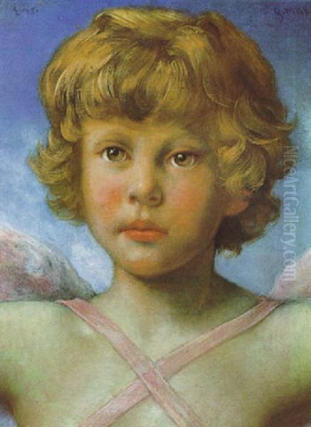 Eros Oil Painting by Gabriel von Max