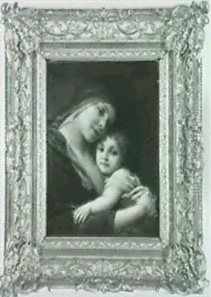 Madonna Mit Kind Oil Painting by Gabriel von Max