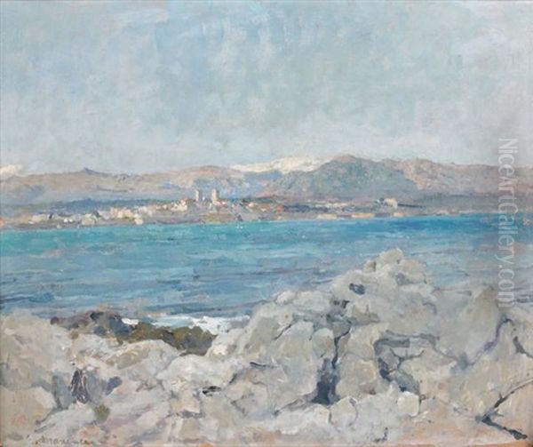 Vue D'antibes Oil Painting by Edgar Maxence