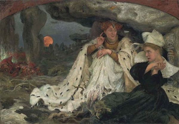 La Legende Bretonne Oil Painting by Edgar Maxence