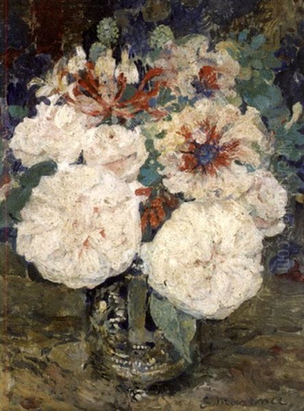 Bouquet De Fleurs Oil Painting by Edgar Maxence