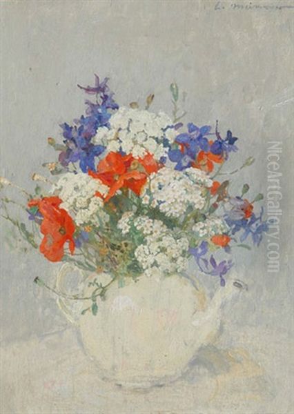 Bouquet De Fleurs Oil Painting by Edgar Maxence