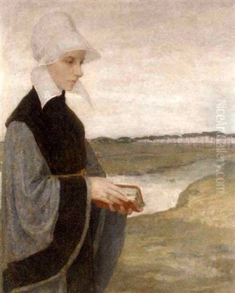 Reflection Oil Painting by Edgar Maxence