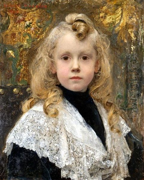 Portrait D'enfant Oil Painting by Edgar Maxence