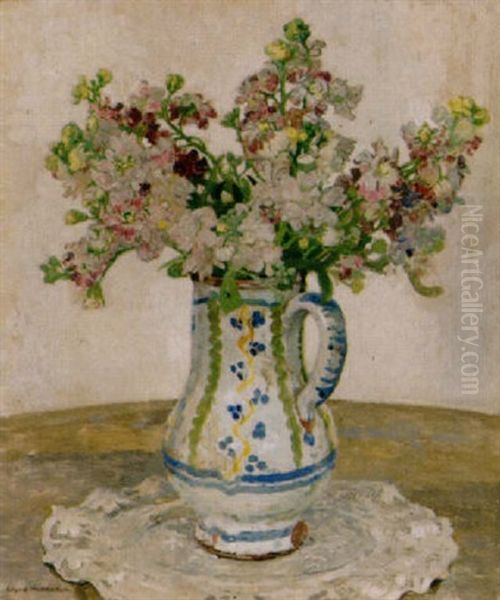 Blumen In Einer Vase Oil Painting by Edgar Maxence