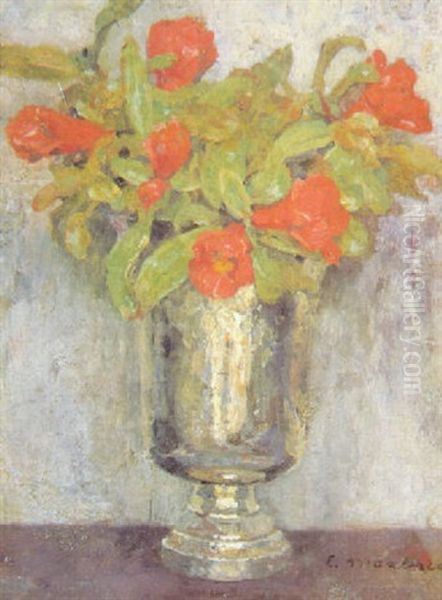 Bodegon De Flores Oil Painting by Edgar Maxence