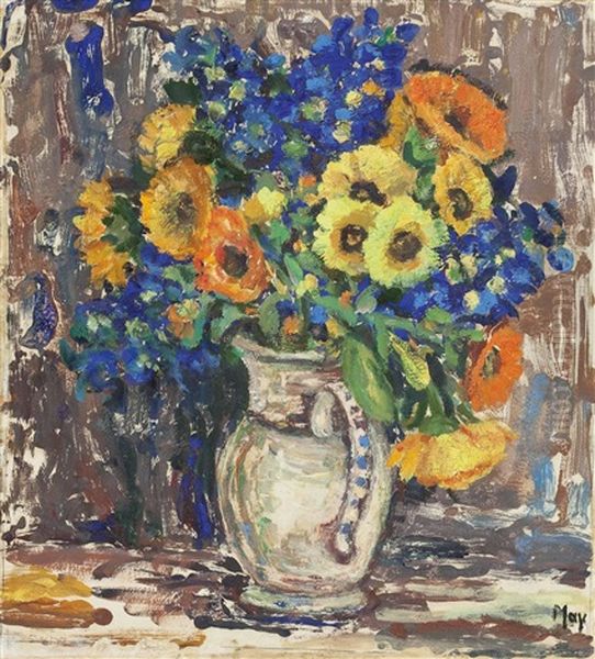 Blumenstraus In Vase Oil Painting by Matthias May