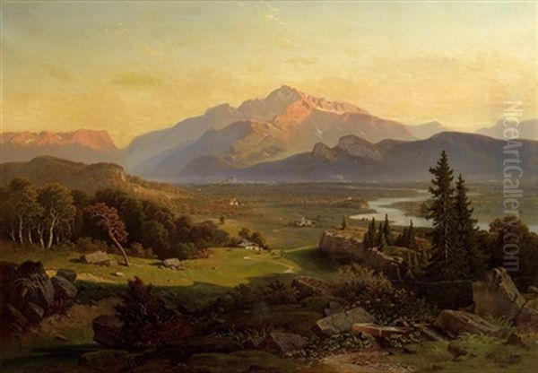 Alpenlandische Landschaft by Josef Mayburger